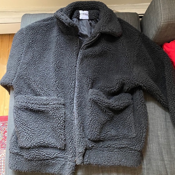 I.AM.GIA Jackets & Blazers - I.AM.GIA BLACK TEDDY COAT